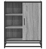 VidaXL Dressoir 62x35x76 cm bewerkt hout grijs sonoma eikenkleurig