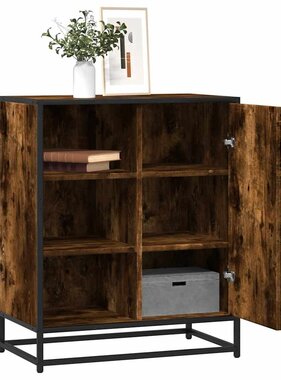 VidaXL Dressoir 62x35x76 cm bewerkt hout gerookt eikenkleurig