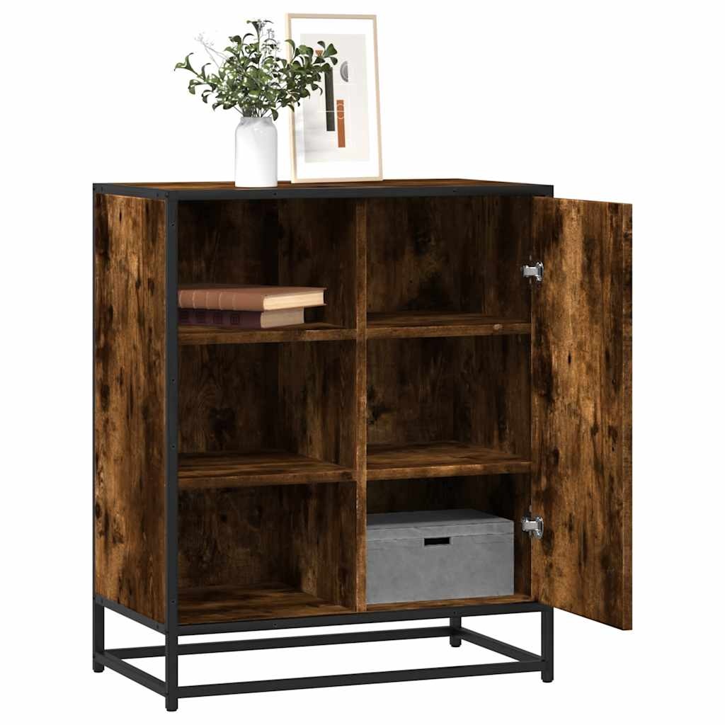 VidaXL Dressoir 62x35x76 cm bewerkt hout gerookt eikenkleurig
