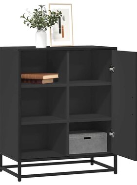 VidaXL Dressoir 62x35x76 cm bewerkt hout zwart