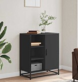 VidaXL Dressoir 62x35x76 cm bewerkt hout zwart