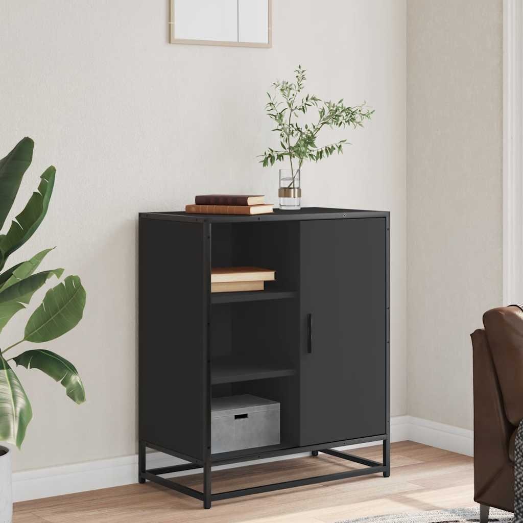 VidaXL Dressoir 62x35x76 cm bewerkt hout zwart