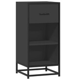 VidaXL Dressoir 35,5x35x76 cm bewerkt hout en metaal zwart