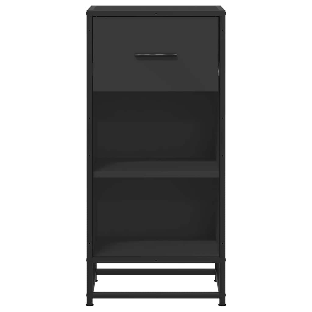 VidaXL Dressoir 35,5x35x76 cm bewerkt hout en metaal zwart