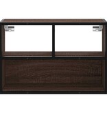 VidaXL Tv-meubel 60x31x39,5 cm bewerkt hout metaal bruin eikenkleurig