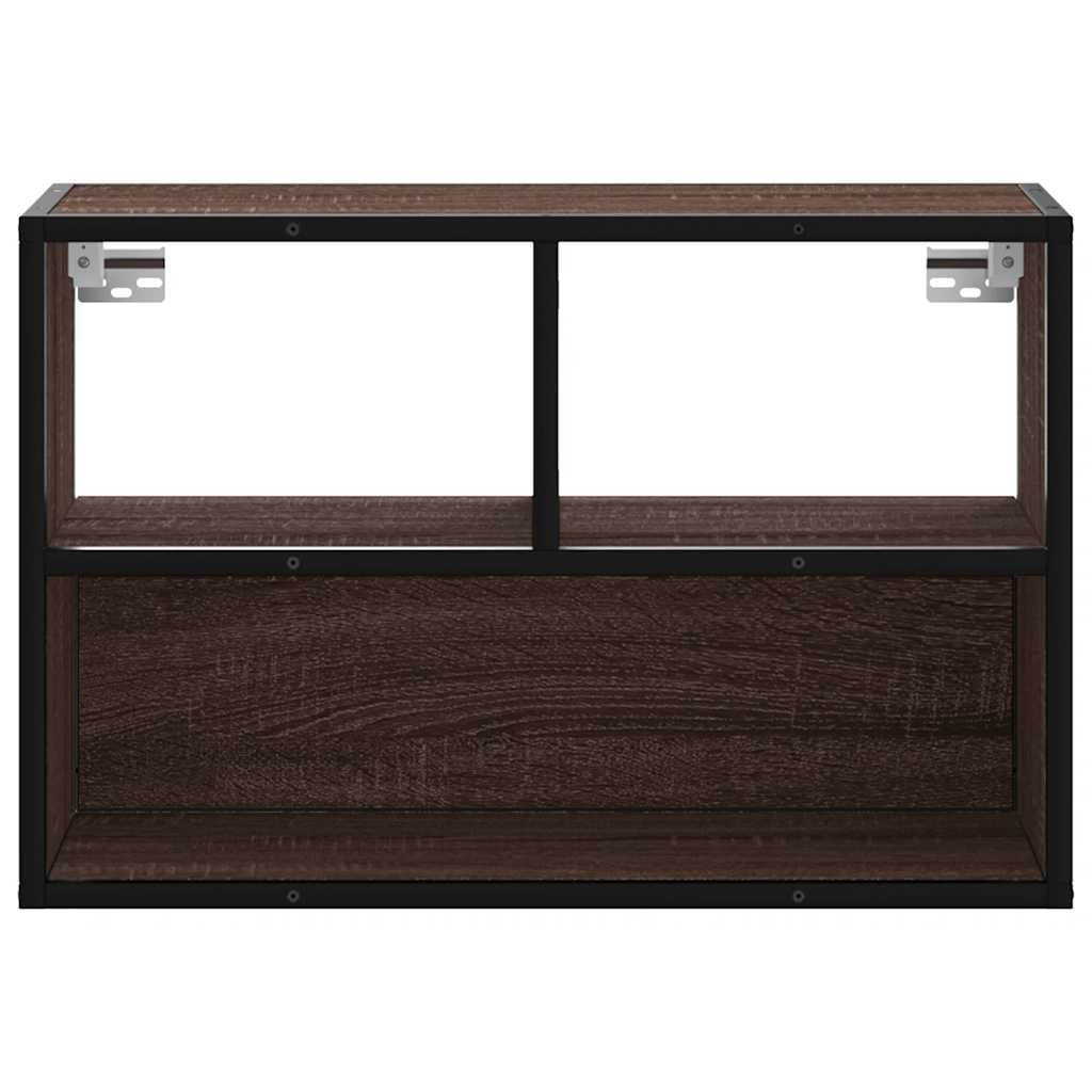 VidaXL Tv-meubel 60x31x39,5 cm bewerkt hout metaal bruin eikenkleurig