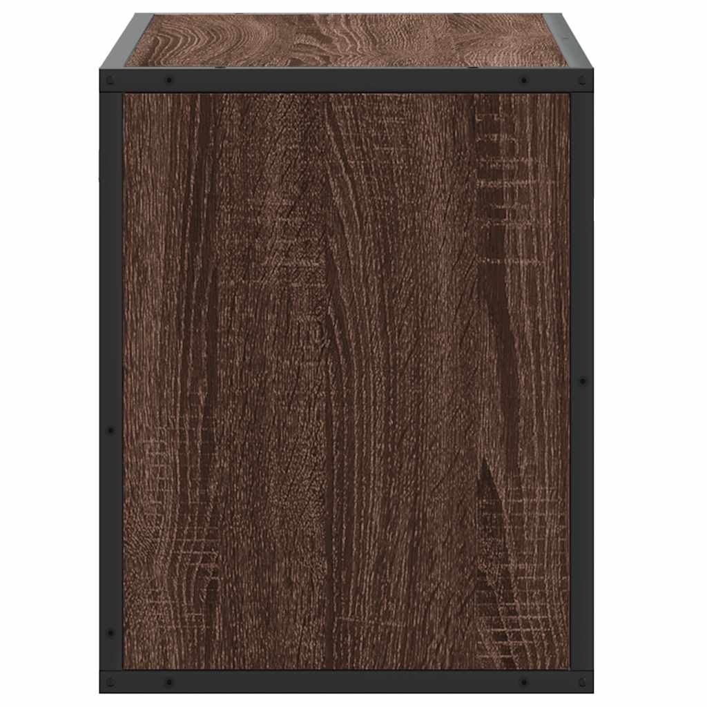 VidaXL Tv-meubel 60x31x39,5 cm bewerkt hout metaal bruin eikenkleurig
