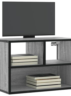 VidaXL Tv-meubel 60x31x39,5 cm bewerkt hout metaal grijs sonoma eiken