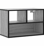 VidaXL Tv-meubel 60x31x39,5 cm bewerkt hout metaal grijs sonoma eiken