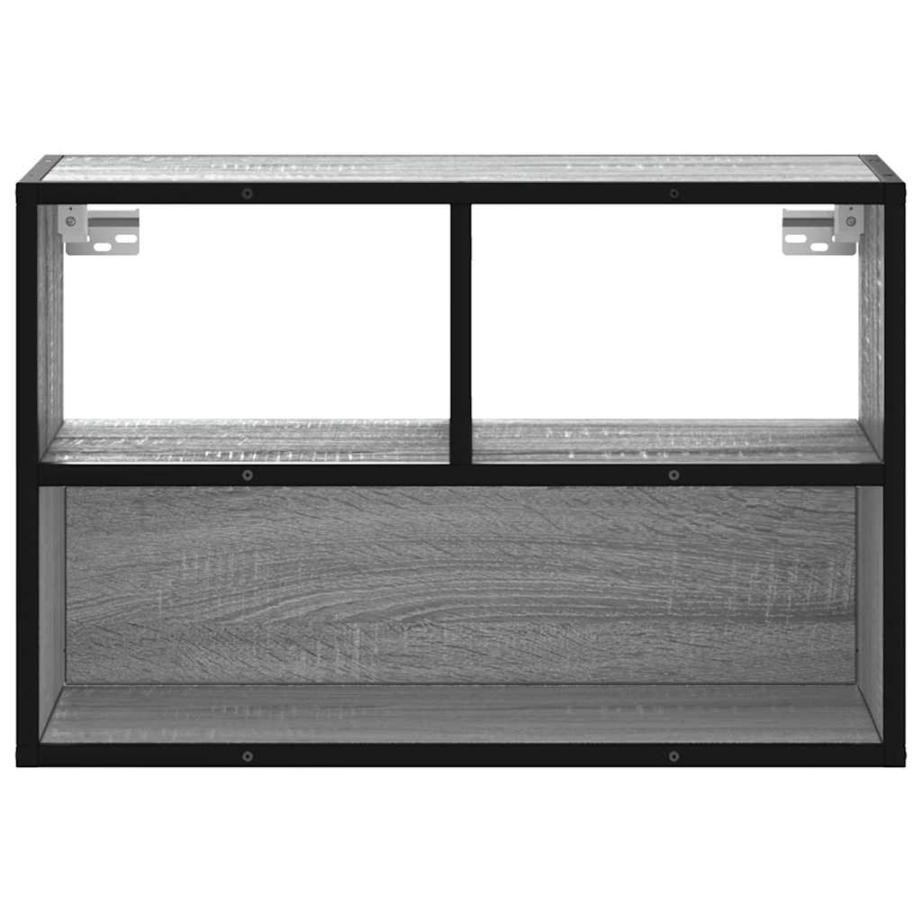 VidaXL Tv-meubel 60x31x39,5 cm bewerkt hout metaal grijs sonoma eiken