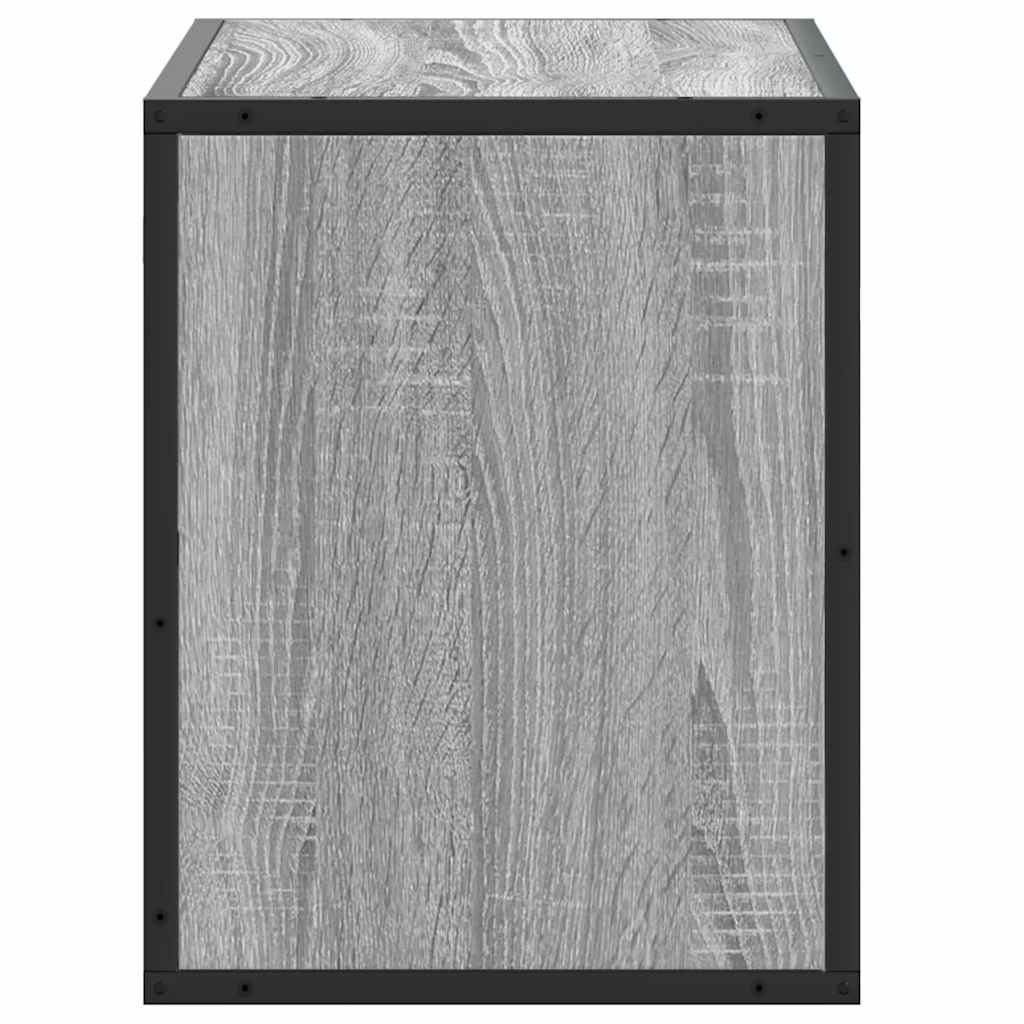 VidaXL Tv-meubel 60x31x39,5 cm bewerkt hout metaal grijs sonoma eiken