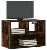 VidaXL Tv-meubel 60x31x39,5cm bewerkt hout metaal gerookt eikenkleurig