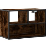 VidaXL Tv-meubel 60x31x39,5cm bewerkt hout metaal gerookt eikenkleurig