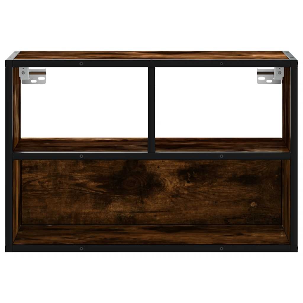 VidaXL Tv-meubel 60x31x39,5cm bewerkt hout metaal gerookt eikenkleurig