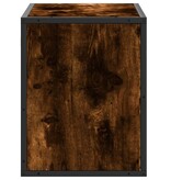 VidaXL Tv-meubel 60x31x39,5cm bewerkt hout metaal gerookt eikenkleurig