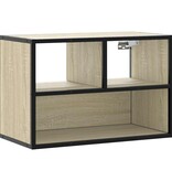 VidaXL Tv-meubel 60x31x39,5 cm bewerkt hout metaal sonoma eikenkleurig
