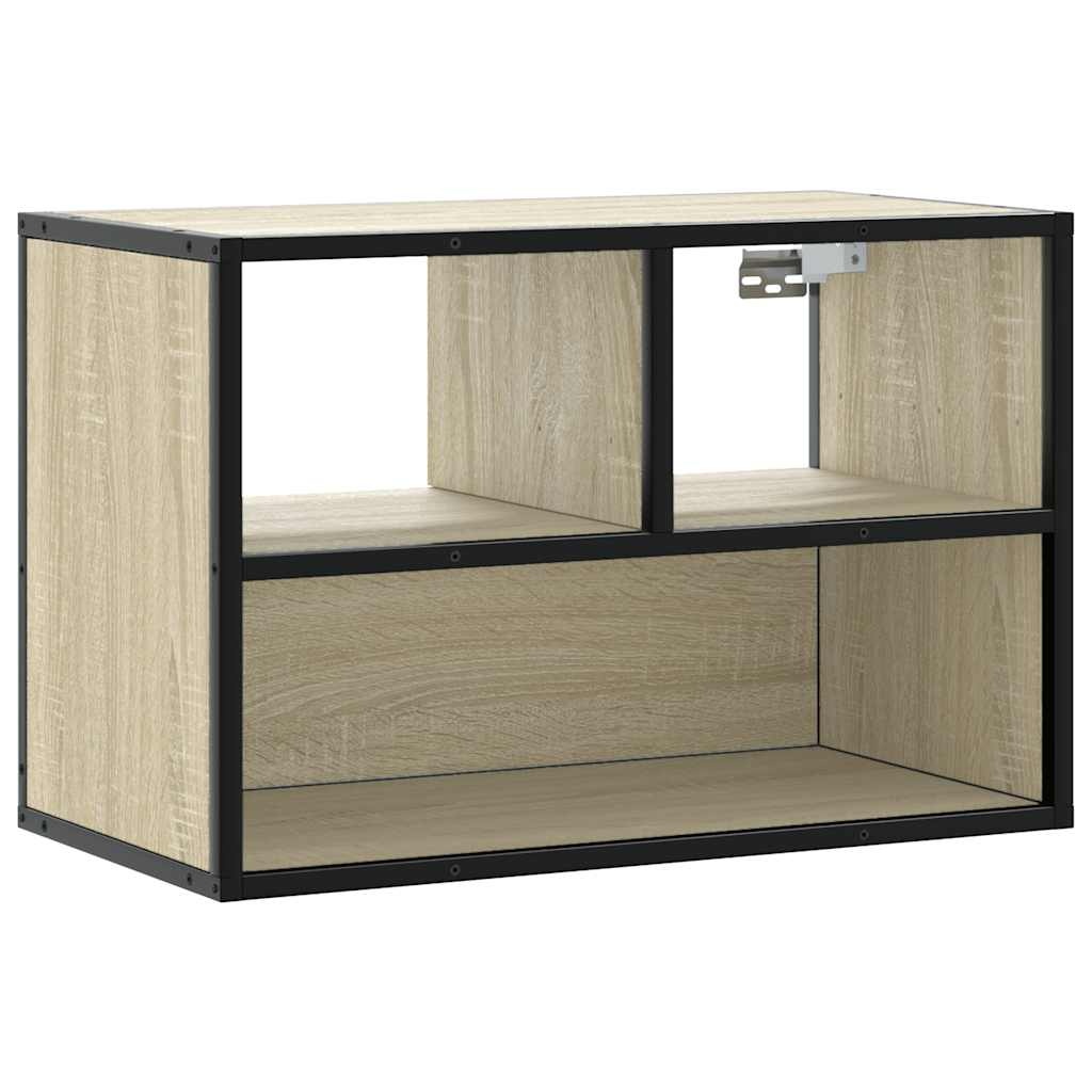 VidaXL Tv-meubel 60x31x39,5 cm bewerkt hout metaal sonoma eikenkleurig