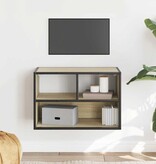 VidaXL Tv-meubel 60x31x39,5 cm bewerkt hout metaal sonoma eikenkleurig