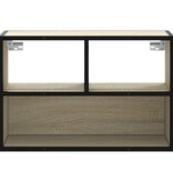 VidaXL Tv-meubel 60x31x39,5 cm bewerkt hout metaal sonoma eikenkleurig