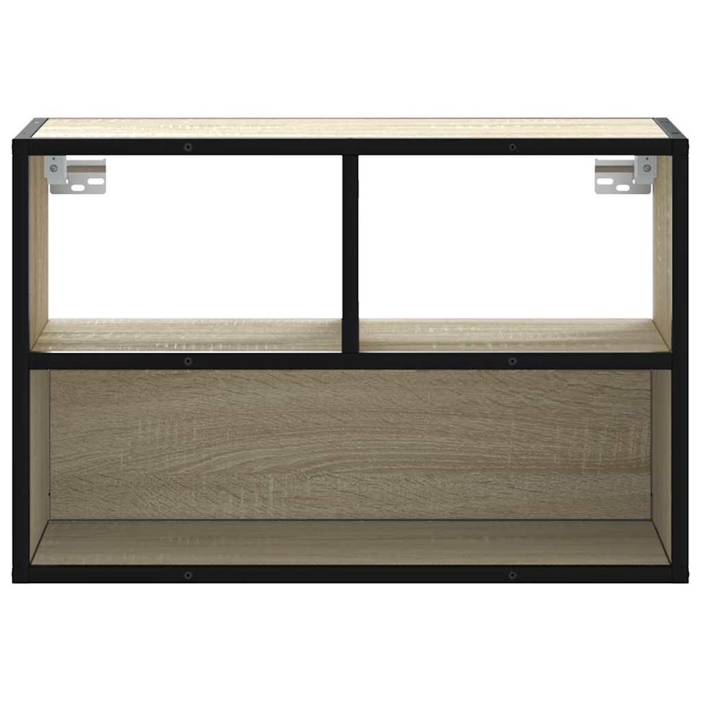 VidaXL Tv-meubel 60x31x39,5 cm bewerkt hout metaal sonoma eikenkleurig