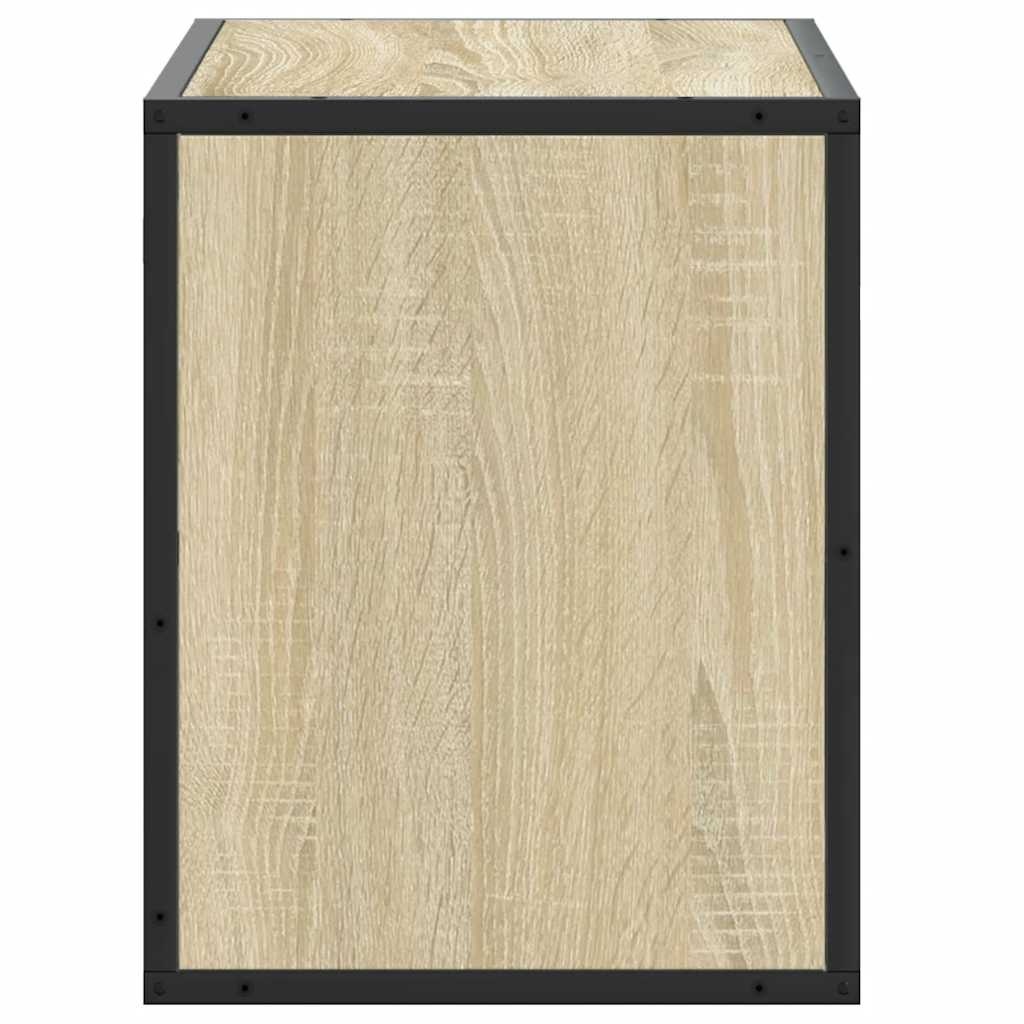 VidaXL Tv-meubel 60x31x39,5 cm bewerkt hout metaal sonoma eikenkleurig