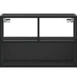 VidaXL Tv-meubel 60x31x39,5 cm bewerkt hout en metaal zwart