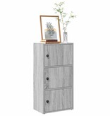 VidaXL Boekenkast 40x24x77 cm bewerkt hout grijs sonoma eikenkleurig