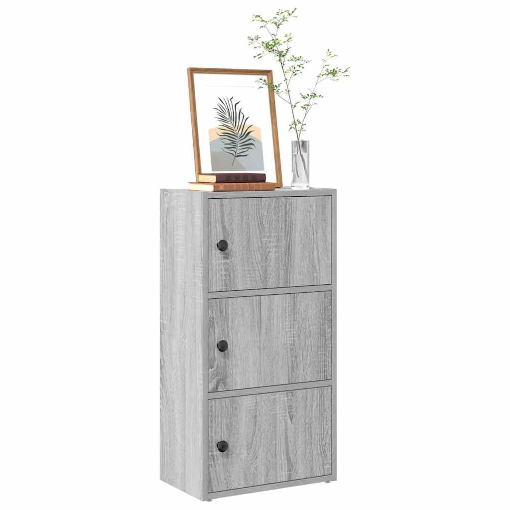 VidaXL Boekenkast 40x24x77 cm bewerkt hout grijs sonoma eikenkleurig