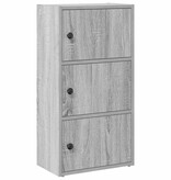 VidaXL Boekenkast 40x24x77 cm bewerkt hout grijs sonoma eikenkleurig