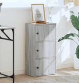 VidaXL Boekenkast 40x24x77 cm bewerkt hout grijs sonoma eikenkleurig