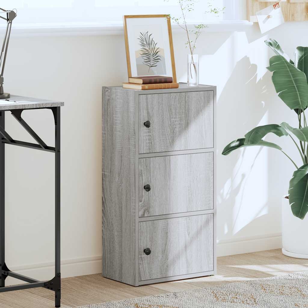 VidaXL Boekenkast 40x24x77 cm bewerkt hout grijs sonoma eikenkleurig