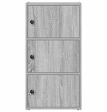VidaXL Boekenkast 40x24x77 cm bewerkt hout grijs sonoma eikenkleurig