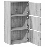 VidaXL Boekenkast 40x24x77 cm bewerkt hout grijs sonoma eikenkleurig