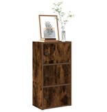 VidaXL Boekenkast 40x24x77 cm bewerkt hout gerookt eikenkleurig