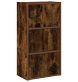 VidaXL Boekenkast 40x24x77 cm bewerkt hout gerookt eikenkleurig