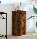 VidaXL Boekenkast 40x24x77 cm bewerkt hout gerookt eikenkleurig