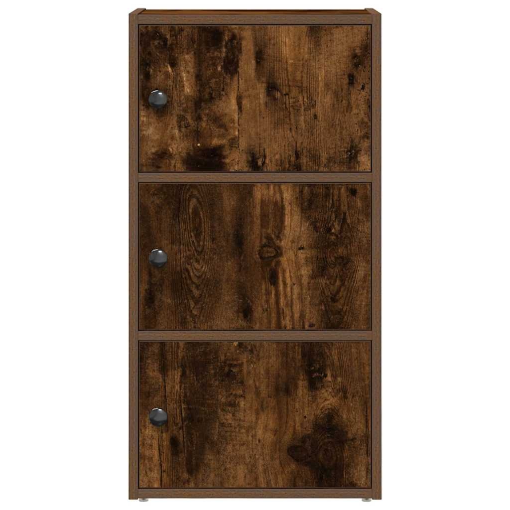 VidaXL Boekenkast 40x24x77 cm bewerkt hout gerookt eikenkleurig