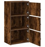 VidaXL Boekenkast 40x24x77 cm bewerkt hout gerookt eikenkleurig