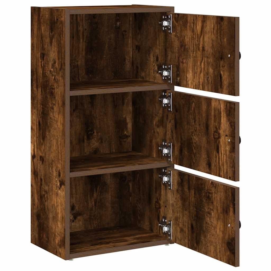 VidaXL Boekenkast 40x24x77 cm bewerkt hout gerookt eikenkleurig