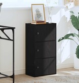 VidaXL Boekenkast 40x24x77 cm bewerkt hout zwart eikenkleurig