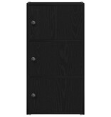 VidaXL Boekenkast 40x24x77 cm bewerkt hout zwart eikenkleurig