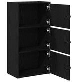 VidaXL Boekenkast 40x24x77 cm bewerkt hout zwart eikenkleurig