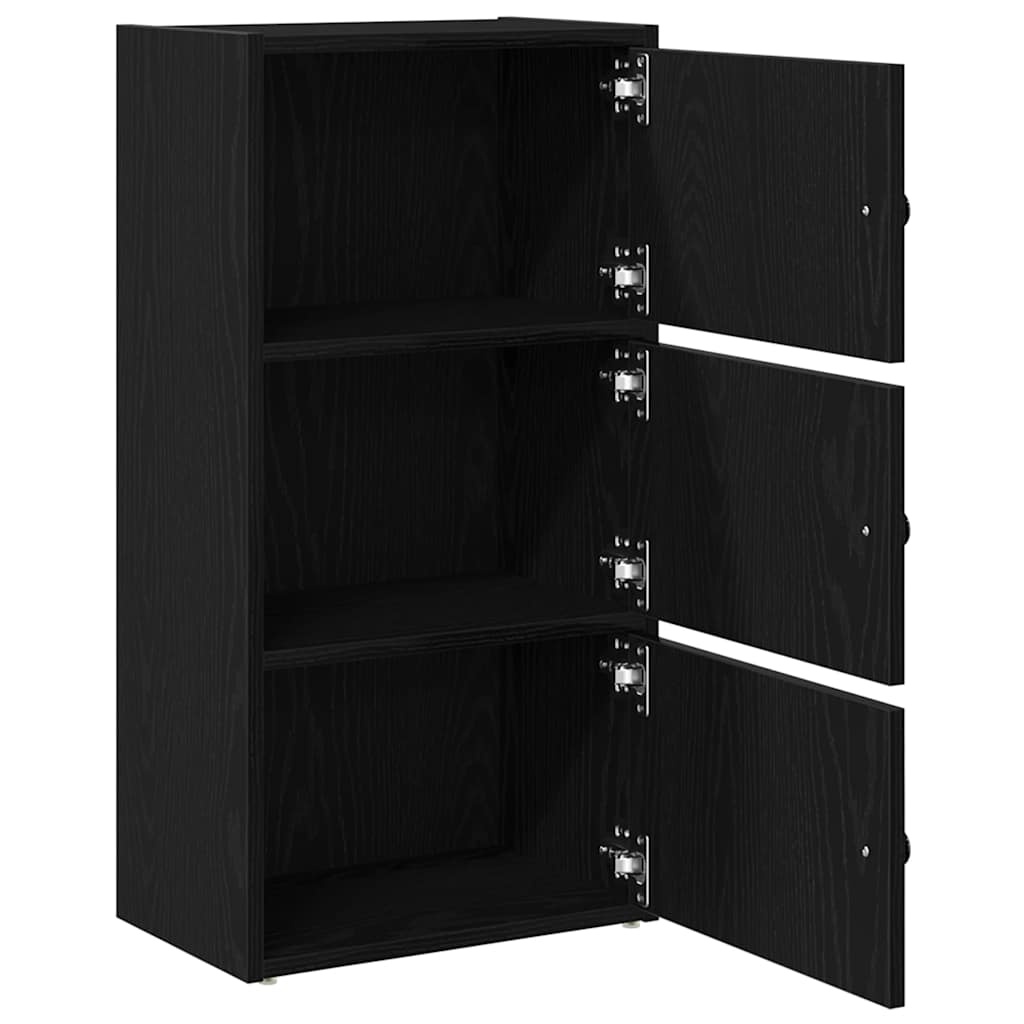 VidaXL Boekenkast 40x24x77 cm bewerkt hout zwart eikenkleurig