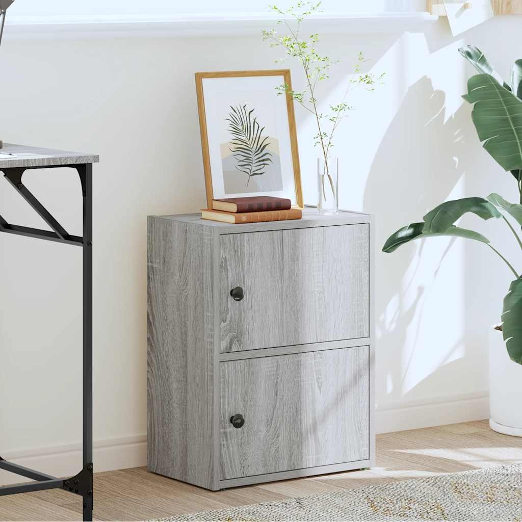 VidaXL Boekenkast 40x24x52 cm bewerkt hout grijs sonoma eikenkleurig