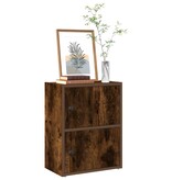 VidaXL Boekenkast 40x24x52 cm bewerkt hout gerookt eikenkleurig