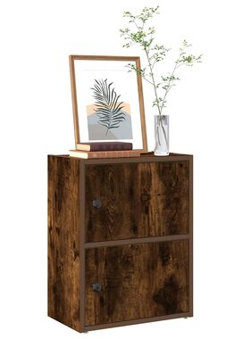 VidaXL Boekenkast 40x24x52 cm bewerkt hout gerookt eikenkleurig