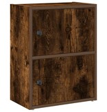 VidaXL Boekenkast 40x24x52 cm bewerkt hout gerookt eikenkleurig