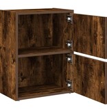 VidaXL Boekenkast 40x24x52 cm bewerkt hout gerookt eikenkleurig