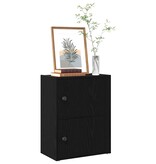 VidaXL Boekenkast 40x24x52 cm bewerkt hout zwart eikenkleurig