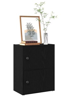 VidaXL Boekenkast 40x24x52 cm bewerkt hout zwart eikenkleurig
